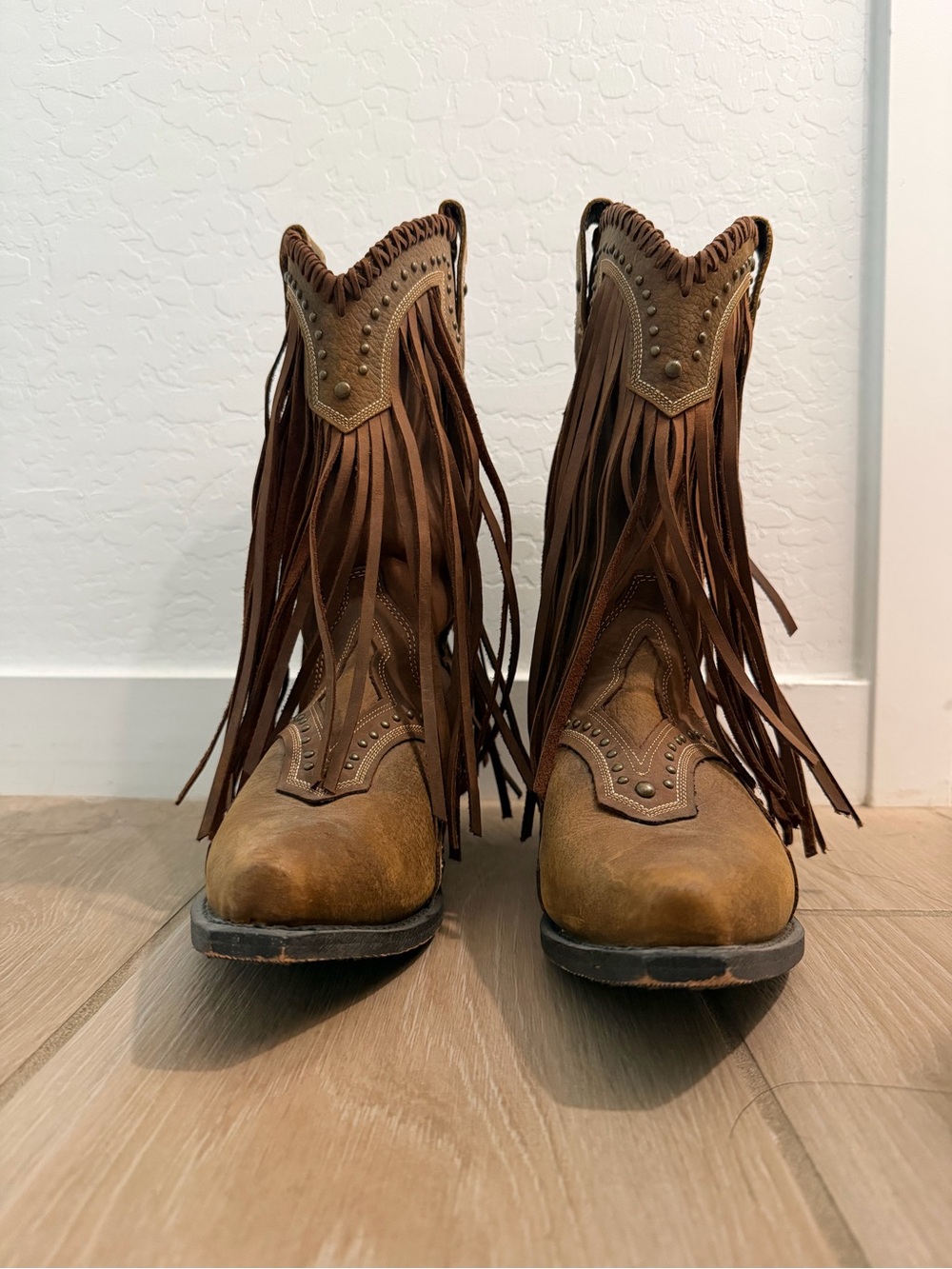 Rockin’ Country Women's Brown Fringe Western Boots
